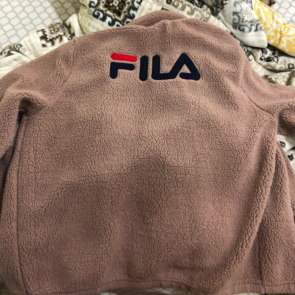 Urban outfitters fila teddy jacket